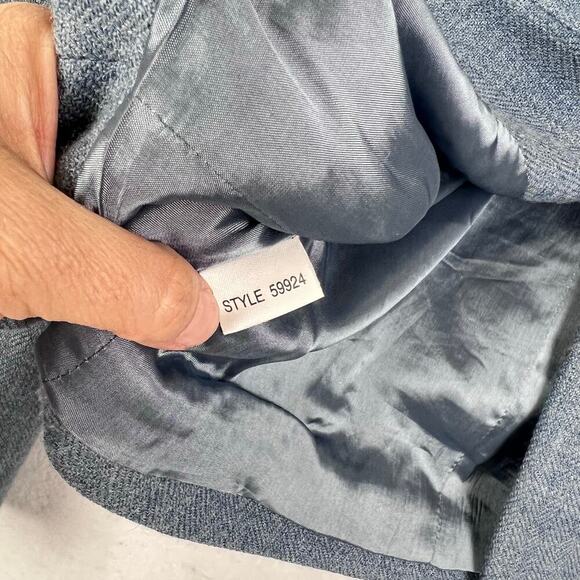 VTG Ann Taylor Blue Wool Cashmere 2-Button Blazer Academia Preppy 8 Office - Picture 7 of 10